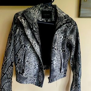 XS - Snake Skin Vegan Leather Jacket from BlankNYC